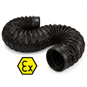 Duto Flexível Antiestático 300mm (Preto) | Segurança Máxima em Ventilação e Exaustão para Atmosferas com Risco de Explosão
