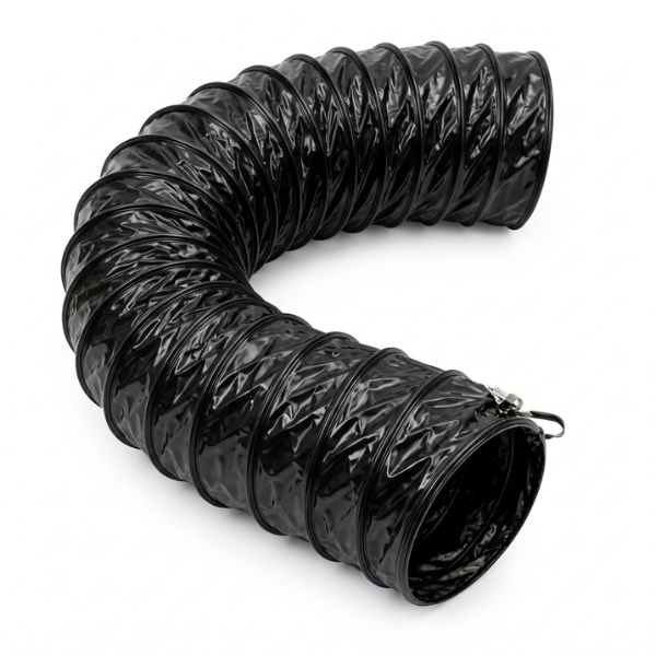 Duto Flexível Antiestático 300mm (Preto) | Segurança Máxima em Ventilação e Exaustão para Atmosferas com Risco de Explosão