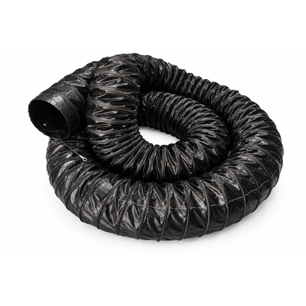 Duto Flexível Antiestático 300mm (Preto) | Segurança Máxima em Ventilação e Exaustão para Atmosferas com Risco de Explosão