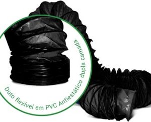 Duto Flexível Antiestático 300mm (Preto) | Segurança EX NR-33
