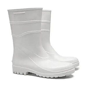 Bota de PVC Cano Médio – Branca | Impermeabilidade e Mobilidade NR-6