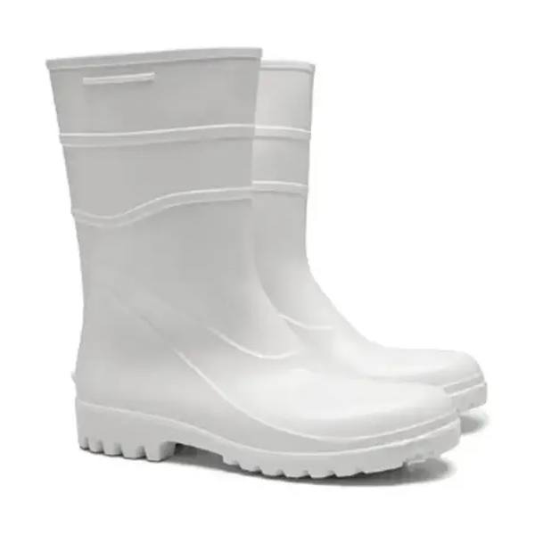 Bota de PVC Cano Médio – Branca | Impermeabilidade e Mobilidade NR-6