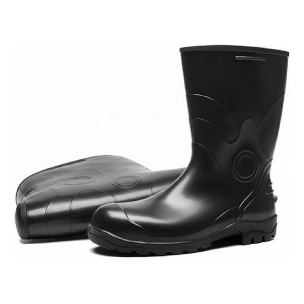 Bota de PVC Cano Médio – Preta | Impermeabilidade e Mobilidade NR-6