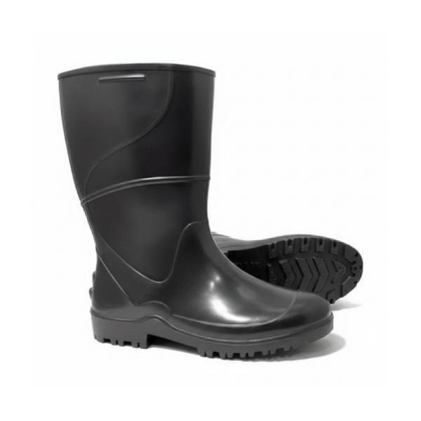 Bota de PVC Cano Médio – Preta | Impermeabilidade e Mobilidade NR-6