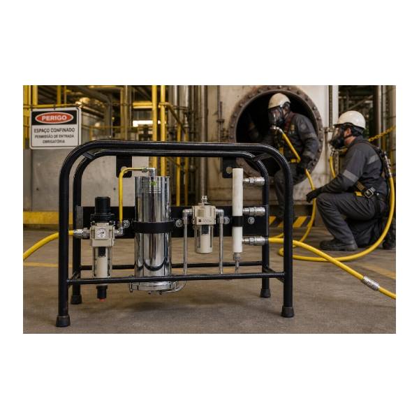 Cavalete de Ar Mandado para Espaço Confinado | Sistema de Purificação NR-33