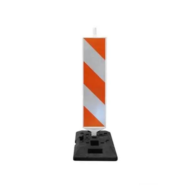 Barreira Vertical com Base de Borracha | Sinalização Viária de Alta Visibilidade e Estabilidade