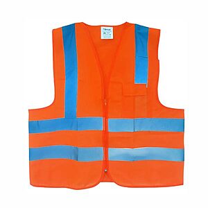 Colete Refletivo de Sinalização Laranja com 1 Bolso | Alta Visibilidade para Obras, Manutenção e Logística