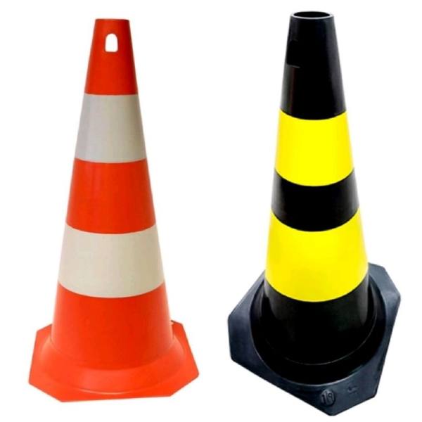 Cone de Sinalização de Segurança 50 cm | Delimitação de Áreas com Alta Visibilidade e Resistência