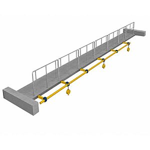 Linha de Vida para Ponte Rolante | Sistema de Ancoragem em Trilho para Trabalho em Altura NR-35