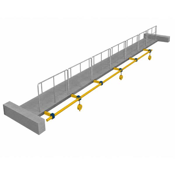 Linha de Vida para Ponte Rolante | Sistema de Ancoragem em Trilho para Trabalho em Altura NR-35