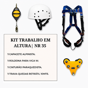 KIT Trabalho em Altura | Proteção e mobilidade em operações verticais NR 35