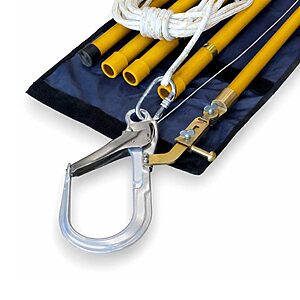 Vara de Manobra Elementos com Gancho | Sistema para Linha de Vida Provisória em Trabalho em Altura