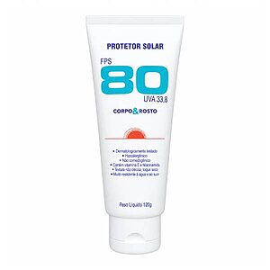 Protetor Solar Profissional FPS 80 – Alta Proteção UVA e UVB | Segurança e Cuidado com a Pele