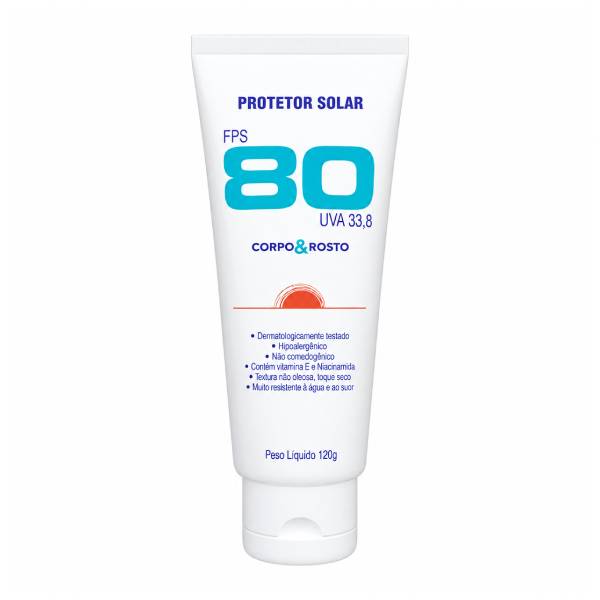 Protetor Solar Profissional FPS 80 – Alta Proteção UVA e UVB | Segurança e Cuidado com a Pele