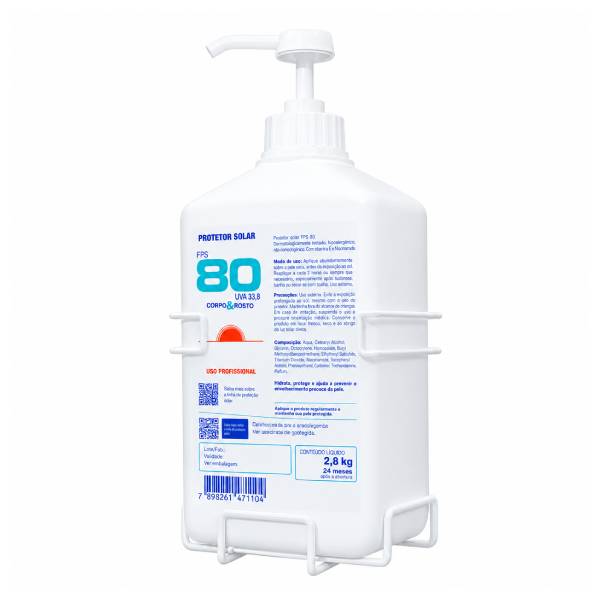 Protetor Solar Profissional FPS 80 – Alta Proteção UVA e UVB | Segurança e Cuidado com a Pele