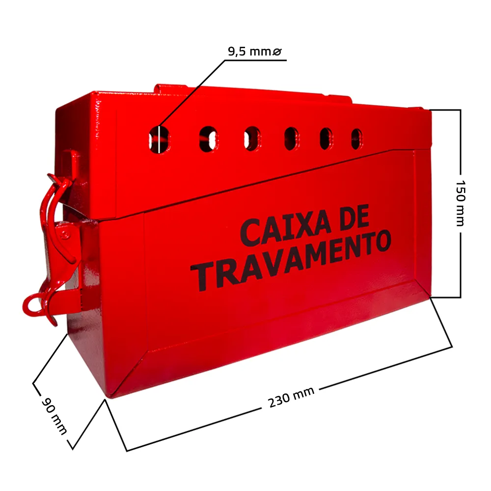 Caixa de Bloqueio em Aço para 13 Cadeados
